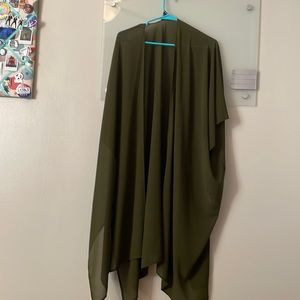 olive green shawl